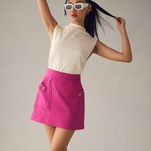 Hot pink Maeve retro mini skirt
